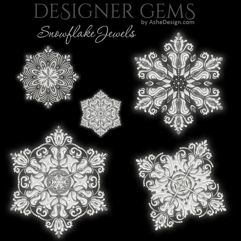 Designer Gems - Snowflake Jewels