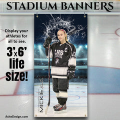 Amped Sports Banner 3'x6' - Smashing Through Hockey
