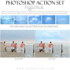 Photoshop Action - Overlays | Puffy Clouds