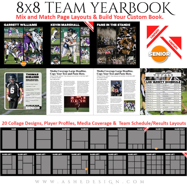 Sports 8x8 Soft Cover Photo Book  | Simply Sports Yearbook pages