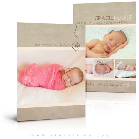 Girl Birth Announcement Templates | Gracie Marie