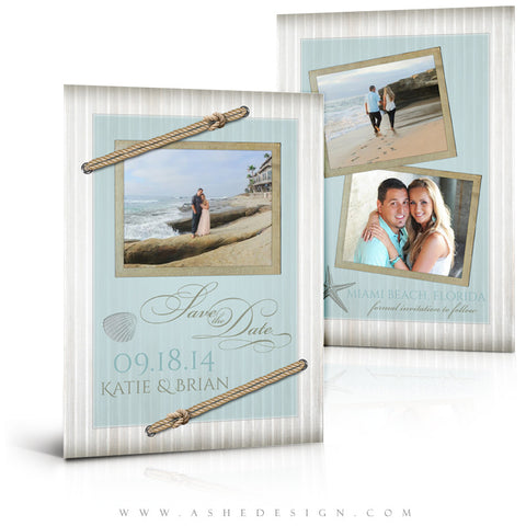 Save The Date Photography Templates | By The Seashore