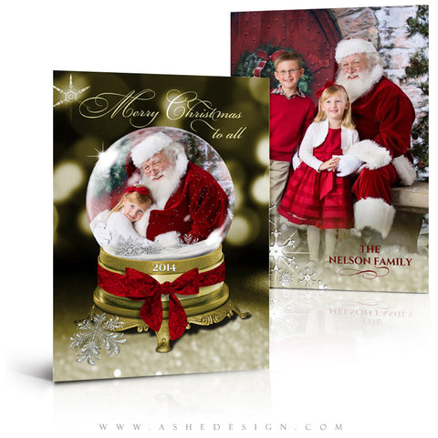 Christmas Card Photoshop Templates | Golden Globe