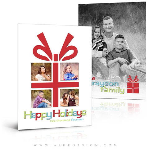 Christmas Card Photoshop Templates | The Gift