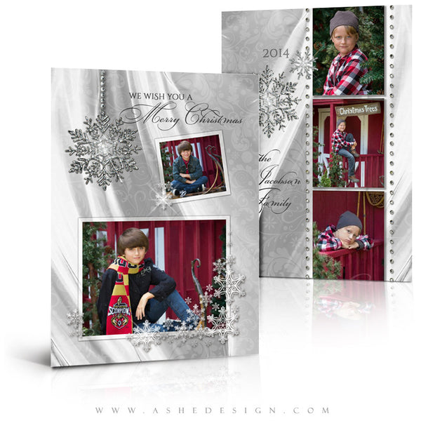 Christmas 5x7 Flat Card Templates | Dreaming Of A White Christmas