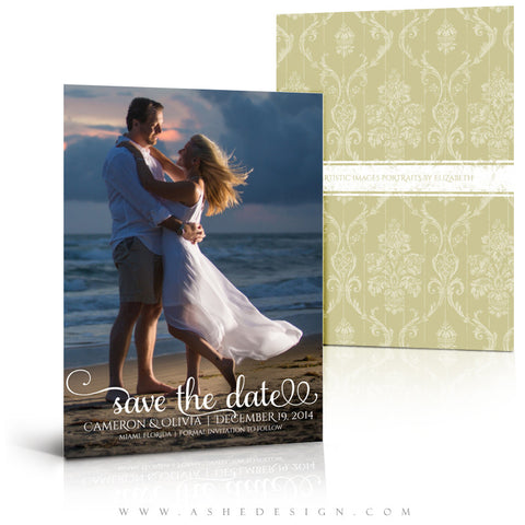 Save The Date Templates | Damask Elegance
