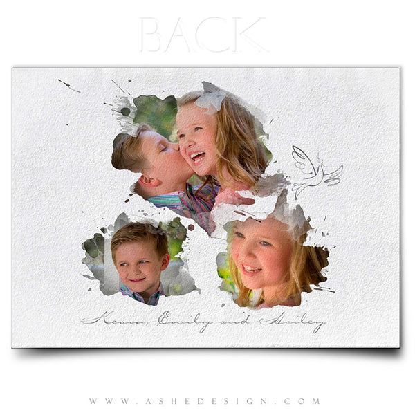 Christmas Card Photoshop Templates | Let There Be Peace back