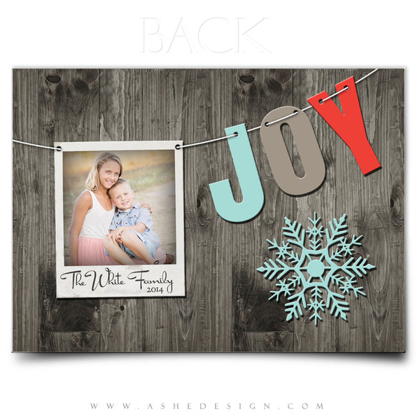 Christmas Card Photoshop Templates | Holiday Pennant back