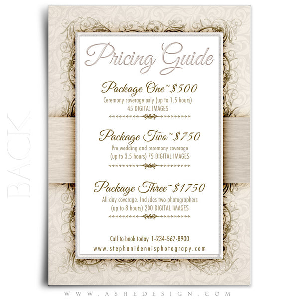 Pricing Guide 5x7 | I Do back