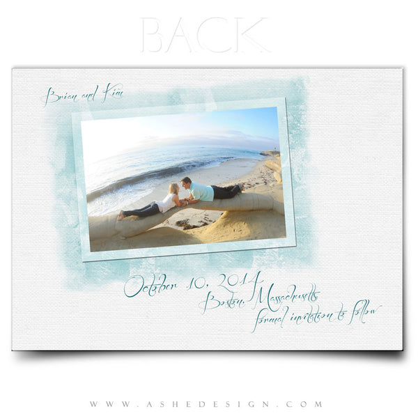 Save The Date Templates | Watercolors back