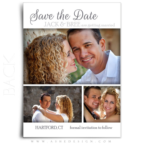 Save The Date Photography Templates | Simply Worded Love back