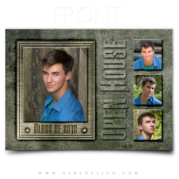 Senior Boy Announcement 5x7 | Engraved Metal front