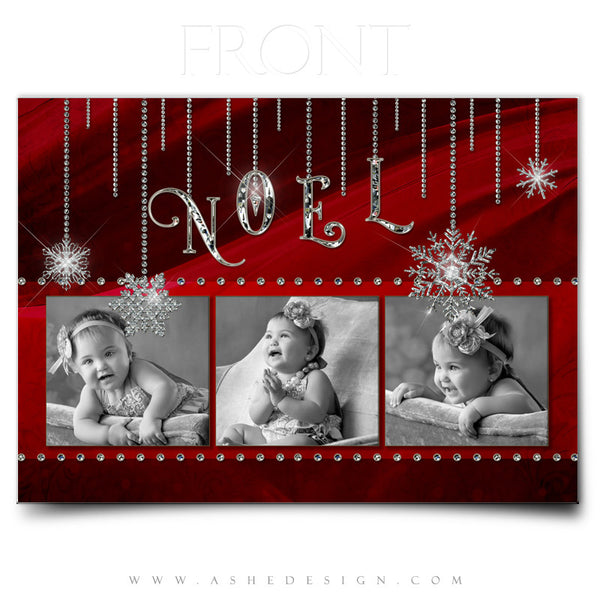 Christmas Card Photoshop Templates | Noel front