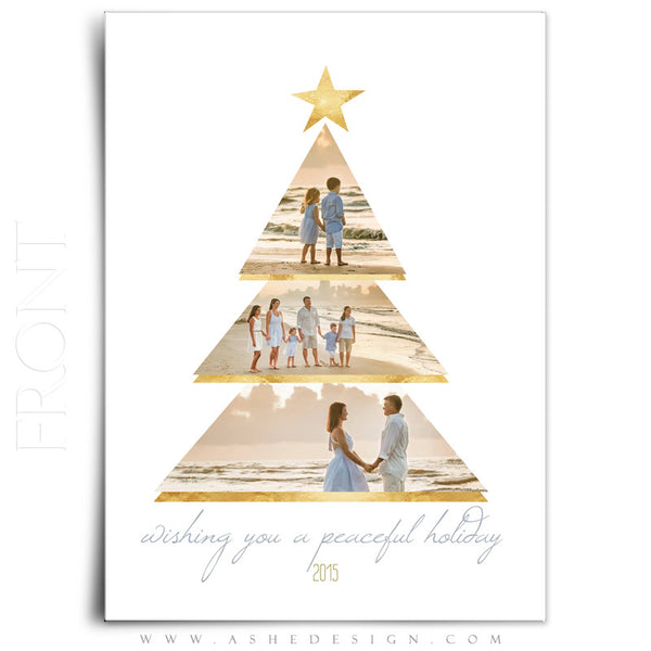 Christmas Card 5x7 Flat | Gold Foil Holiday front