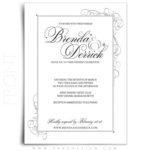 Always & Forever Wedding Invitation Template front