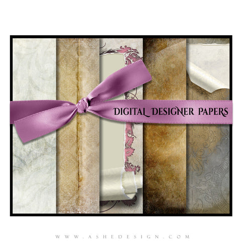 Digital Designer Paper Set - Scrolled