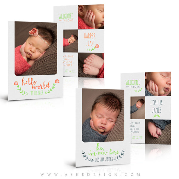 Birth Announcement Set | Simply Baby Joshua/Harper