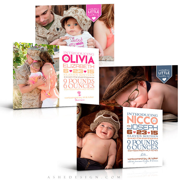 Birth Announcement Set | Simply Baby Nicco/Olivia