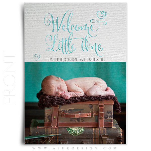 Birth Announcement 5x7 Flat | Simply Baby Trent front