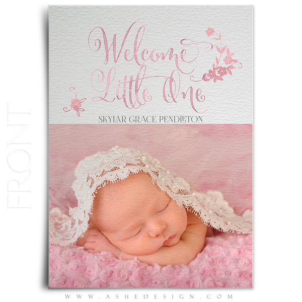 Birth Announcement 5x7 | Simply Baby Skylar front