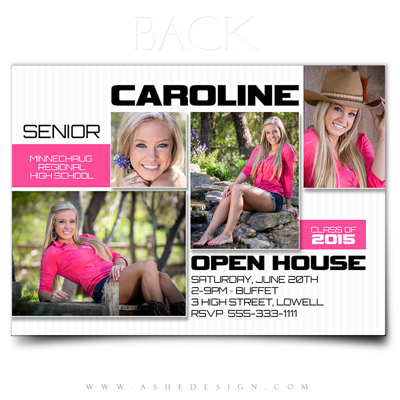 5x7 Flat Senior Girl Graduation Card - Geometric Color Block' by 'Ashe Design 5x7 Flat Senior Girl Graduation Card - Geometric Color Block' by 'Ashe Design
