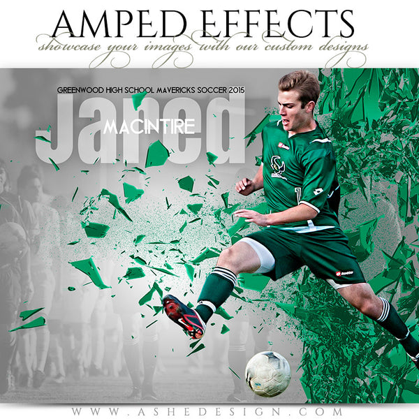 Ashe Design | Amped Effects Sports Templates | Shattered Wall soccer