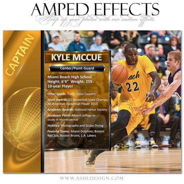 Amped Effects Sports Segment Basketball Sports Poster Template For P
