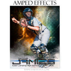 Amped Effects - Winning Streak Baseball/Softball Poster Template For Photoshop