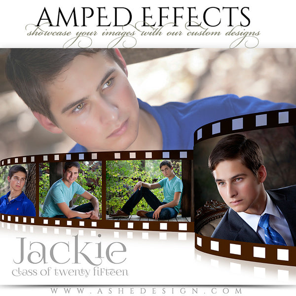 Ashe Design | Amped Effects Photography Templates | Film Strip sr boy