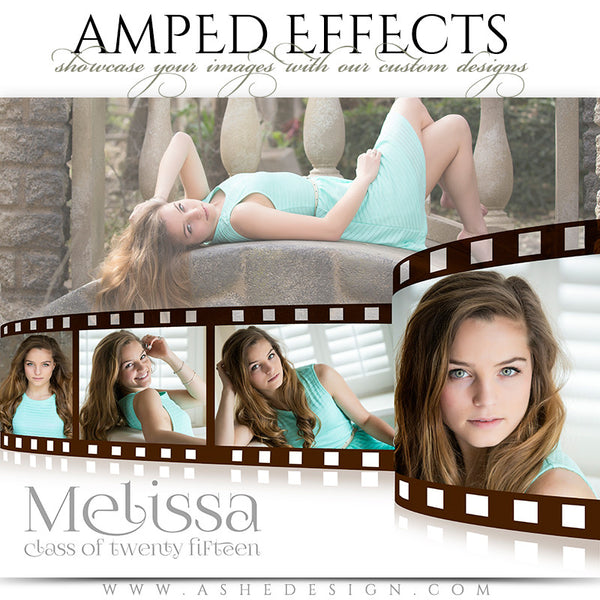 Ashe Design | Amped Effects Photography Templates | Film Strip sr girl
