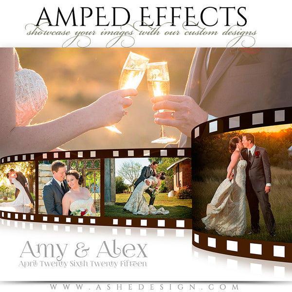 Ashe Design | Amped Effects Photography Templates | Film Strip wedding