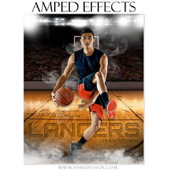Amped Effects - Home Court Basketball Sports Poster Template For Photoshop