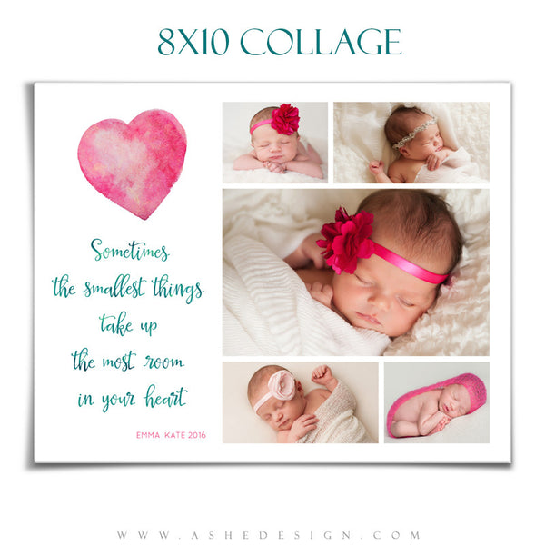 Ashe Design | Photoshop Templates | Collage 8x10 | The Smallest Things