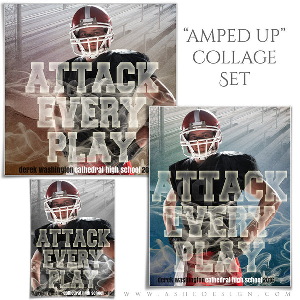 Ashe Design | Amped Sports Collages | Attack Every Play