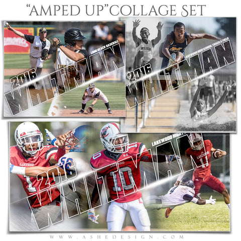 Ashe Design | Amped Sports Collages | Scratched Surface