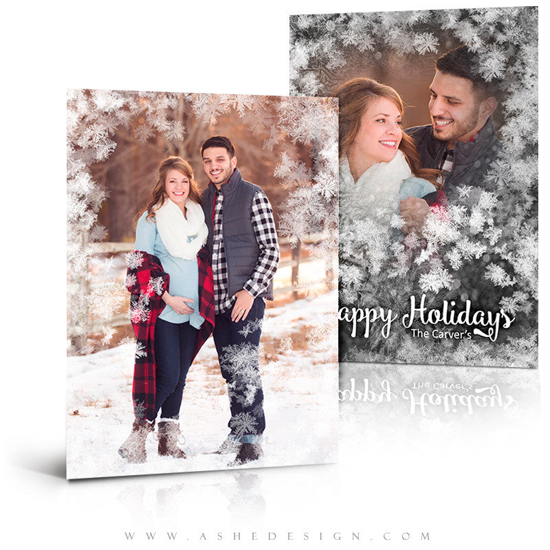 Christmas Card 5x7 Flat | Frosted Flakes 3D