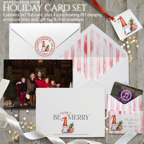 Watercolor Holiday Card Set | Be Very Merry