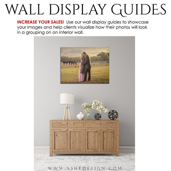 Ashe Design | Photography Wall Display Guide | 1 Image | Photoshop Template
