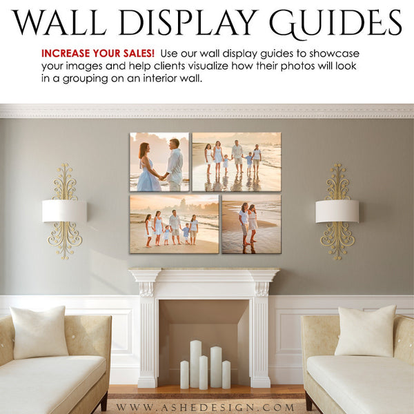 Ashe Design | Photography Wall Display Guides | 4 Images | Photoshop Templates