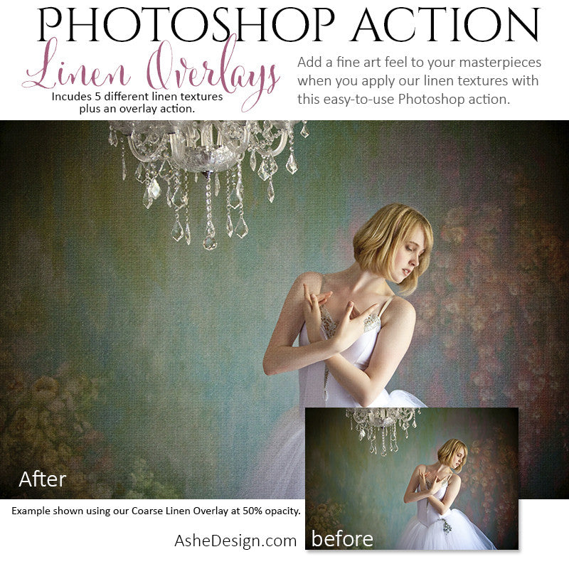 Photoshop Action | Texture Overlays - Linen1
