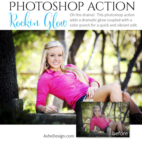 Photoshop Action | Color - Rockin' Glow example1