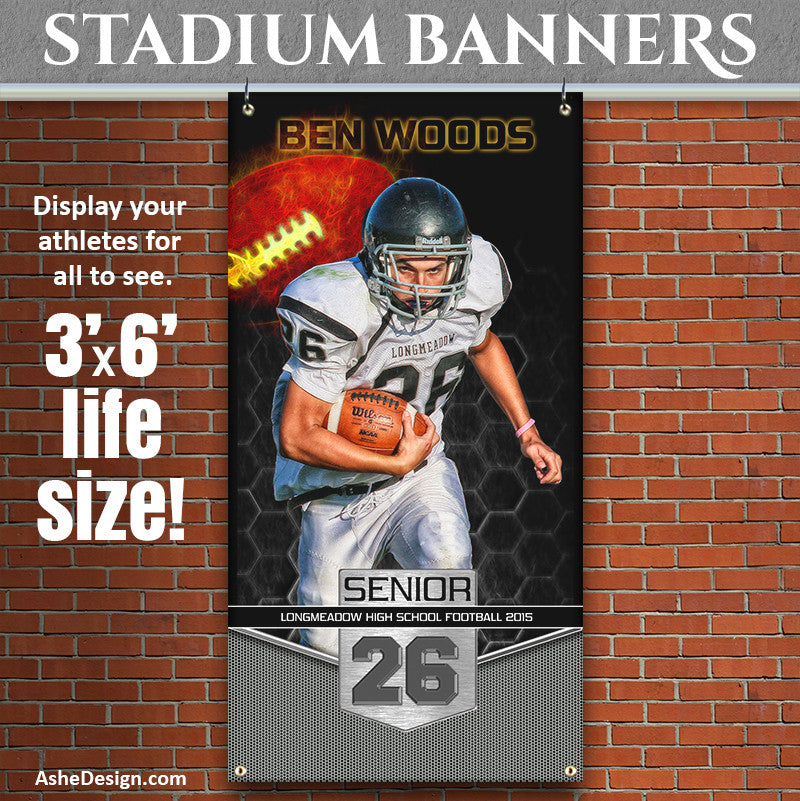 Amped Stadium Banner 3'x6' | Great Balls Of Fire Football