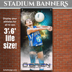 Amped Sports Banner 3x6 - Winning Streak Volleyball
