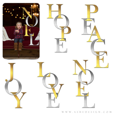 Amped Up Photoshop Word Art | Silver And Gold Holiday