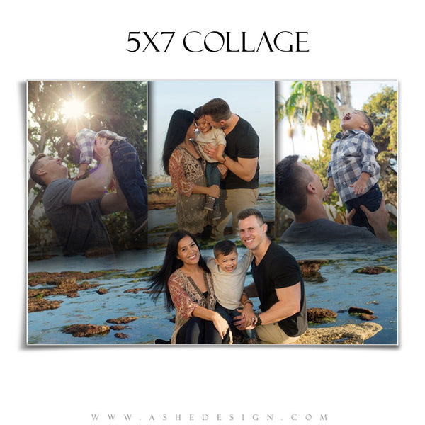 Amped Family Collage 5x7 | Faded Triptych
