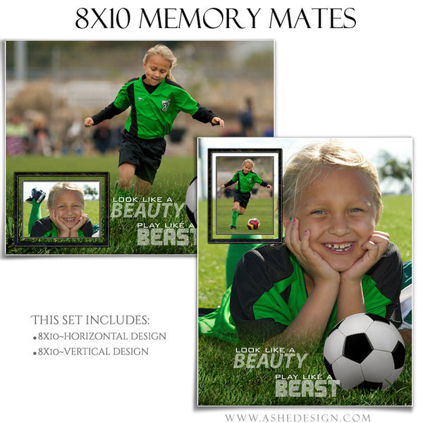 Ashe Design | Sports Memory Mates | 8x10 | Beauty And The Beast Soccer