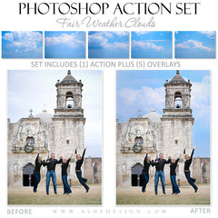 Photoshop Action Overlays - Fair Weather Clouds