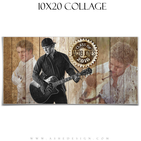 Ashe Design | Amped Senior Collage | 10x20 | Branded
