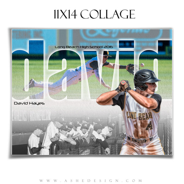 Ashe Design | Amped Sports Collage |11x14 | Between The Lines