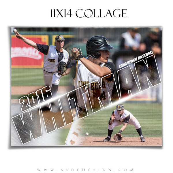 Ashe Design | Amped Sports Collage | 11x14 | Scratched Surface